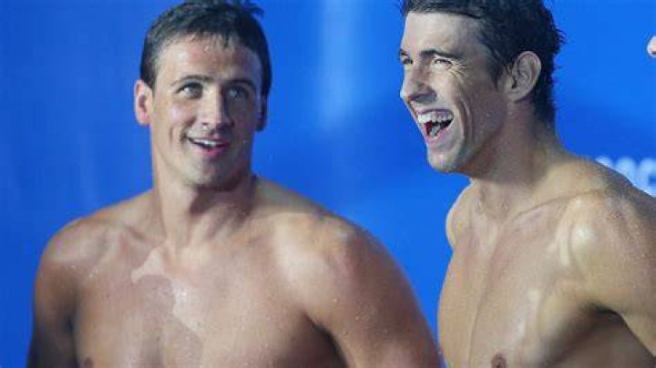 Ryan Lochte & Michael Phelps On The Medal Stand